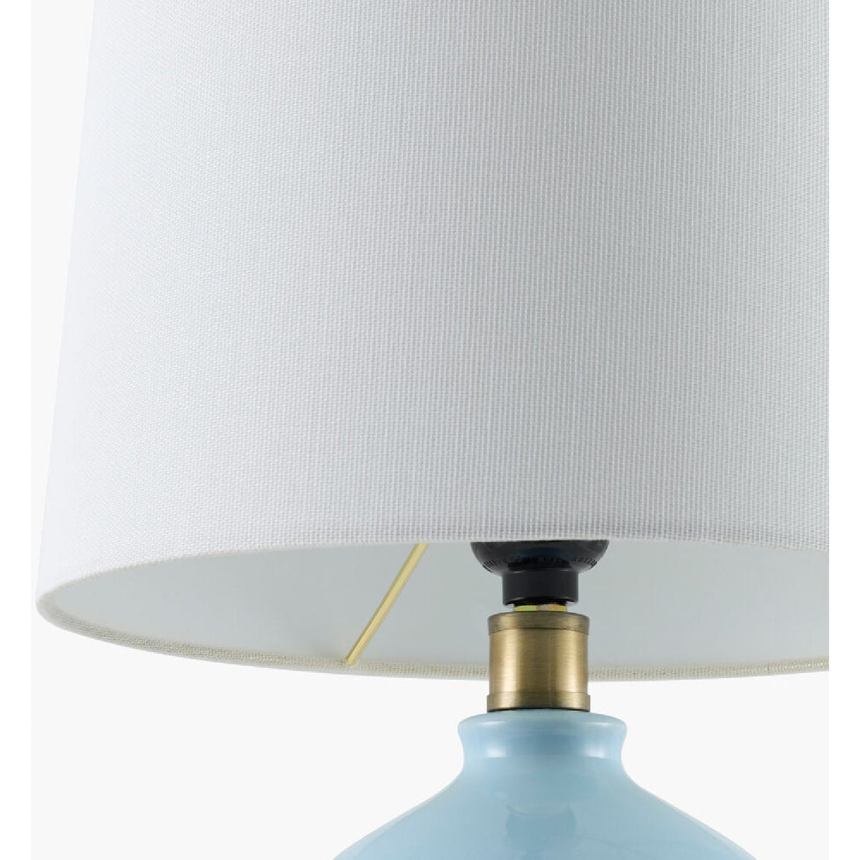 Modern European furniture - Linen Carved Ceramic Table Lamp - www.oroa.com