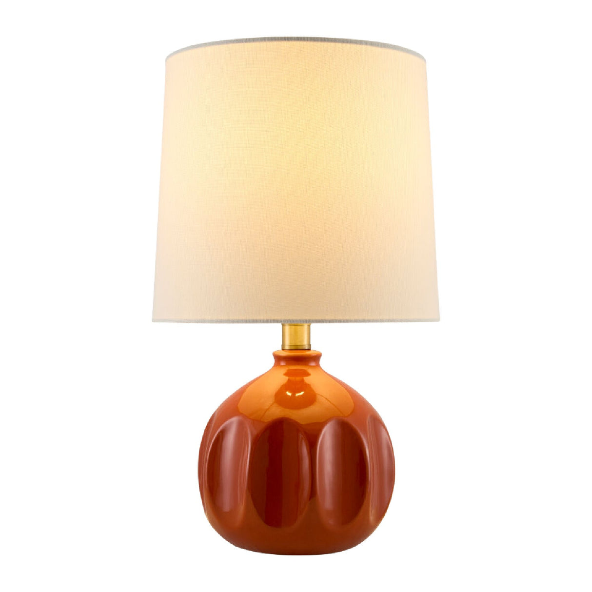 Modern European furniture - Linen Carved Ceramic Table Lamp - www.oroa.com