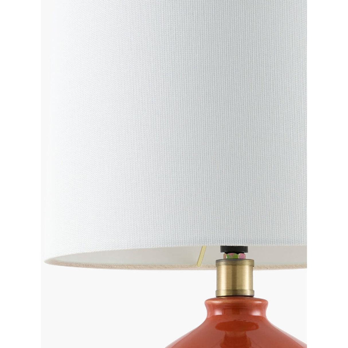 Modern European furniture - Linen Carved Ceramic Table Lamp - www.oroa.com