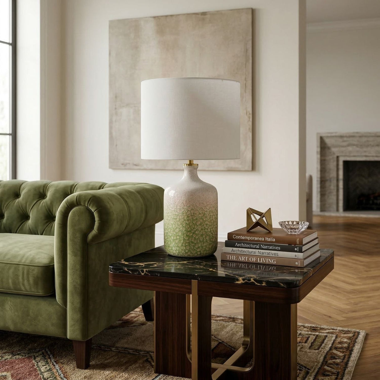 Modern European furniture - Gradient Ceramic Table Lamp - www.oroa.com