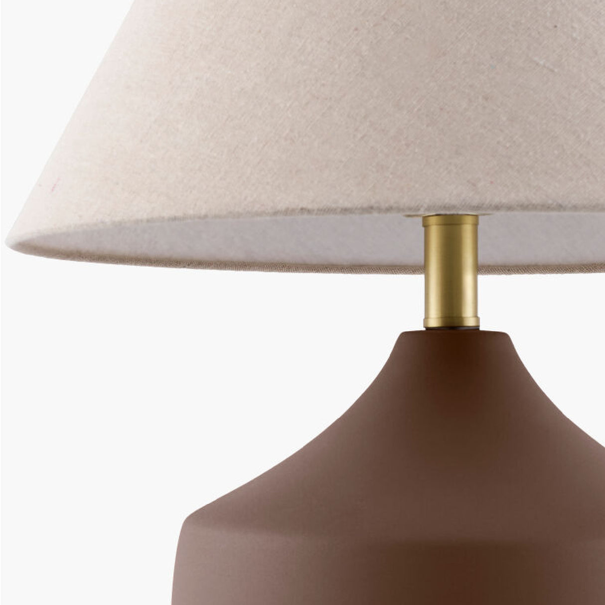 Modern European furniture - Ceramic Beige Linen Table Lamp - www.oroa.com