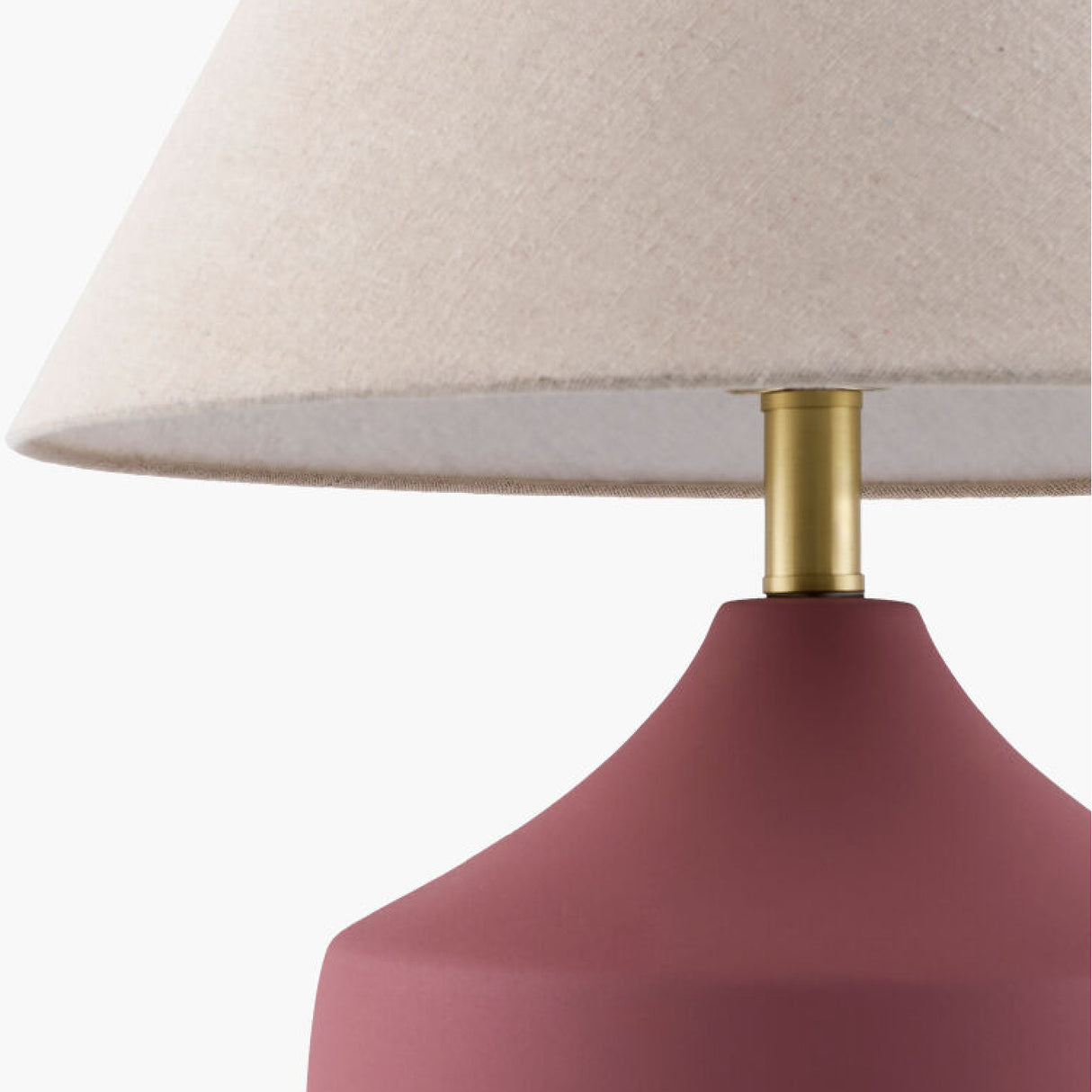 Modern European furniture - Ceramic Beige Linen Table Lamp - www.oroa.com