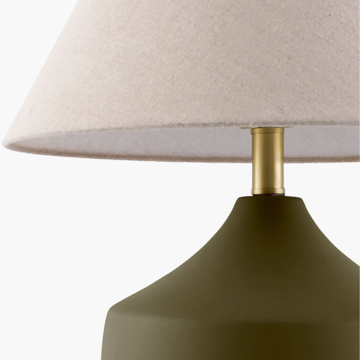Modern European furniture - Ceramic Beige Linen Table Lamp - www.oroa.com