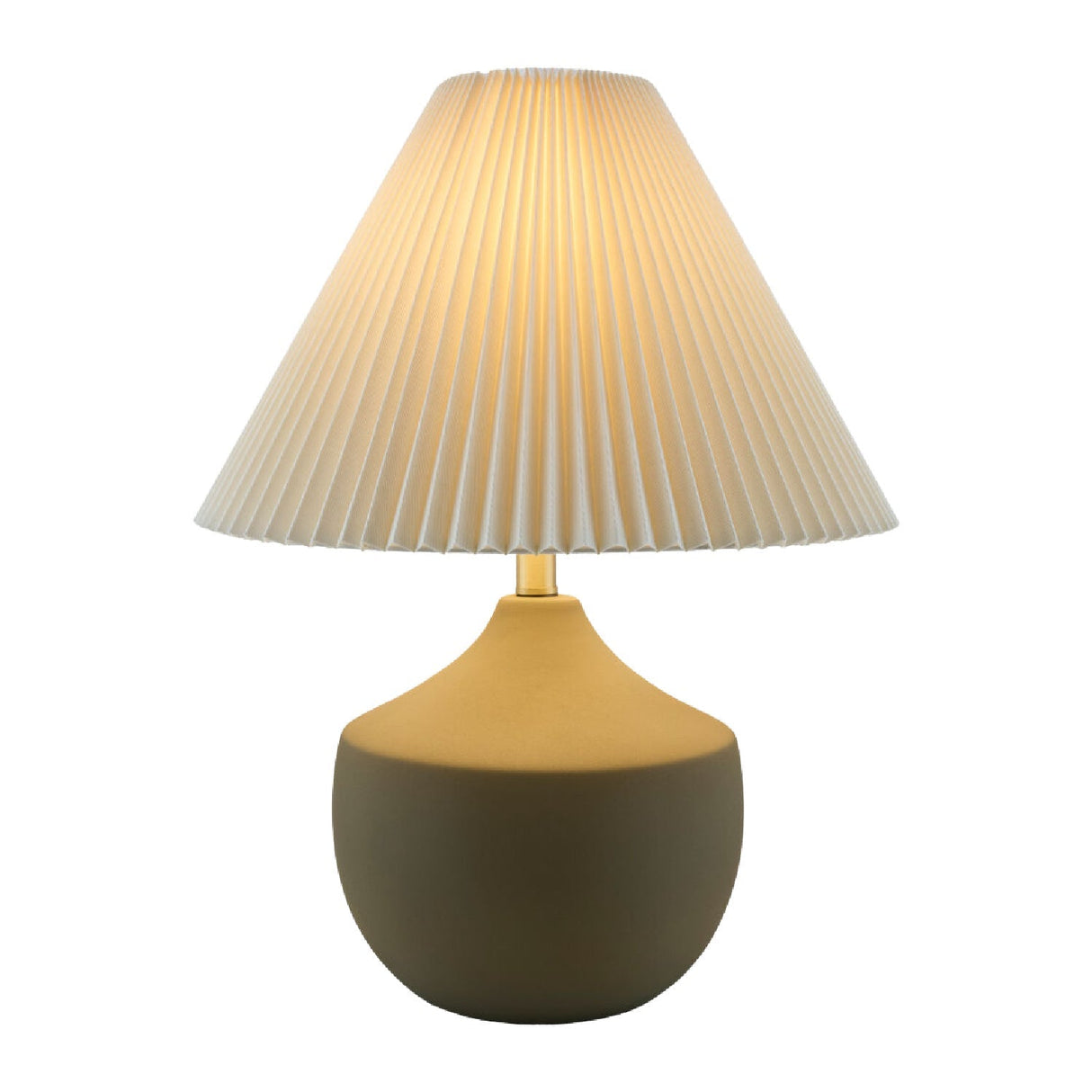 Modern European furniture - Ceramic Beige Linen Table Lamp - www.oroa.com