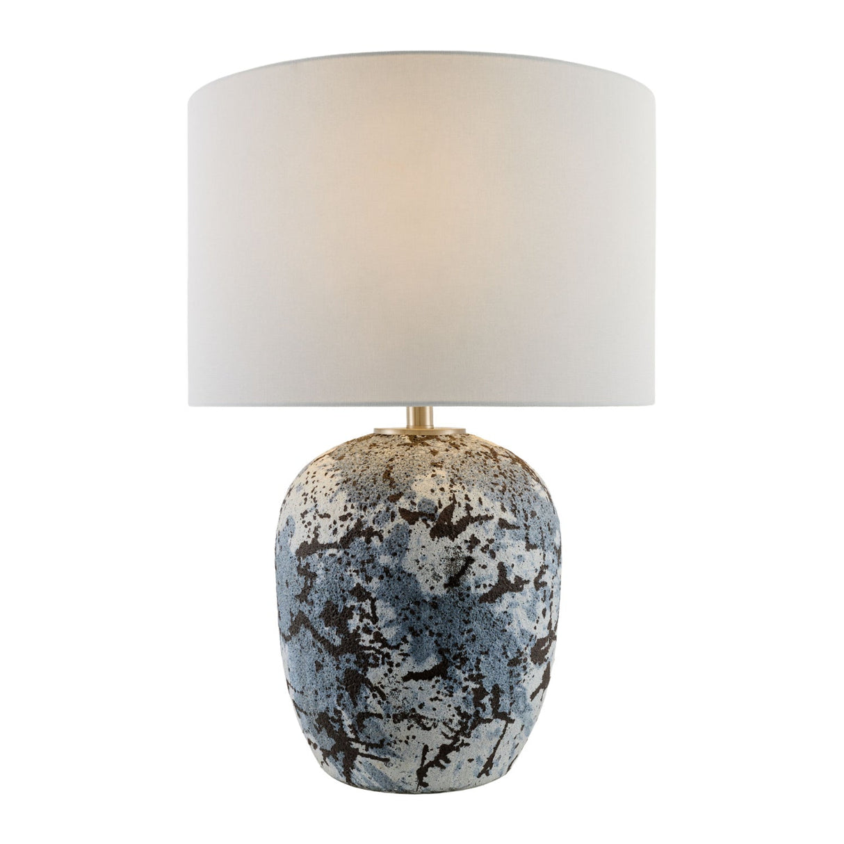 Modern European furniture - Textured Gray Ceramic Table Lamp - www.oroa.com