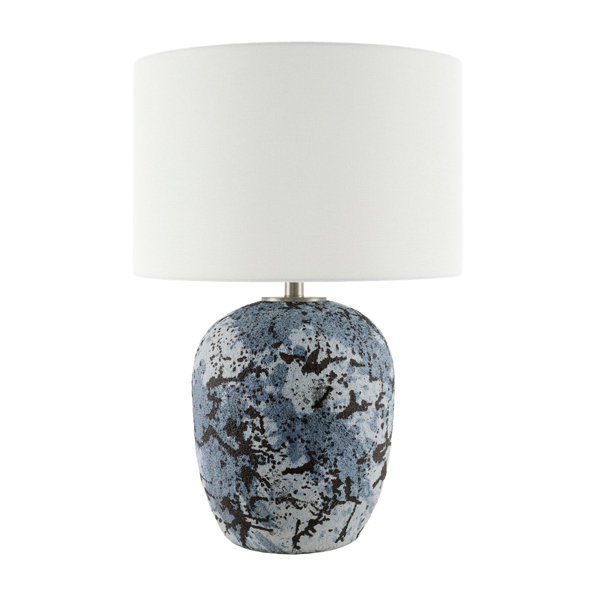 Modern European furniture - Textured Gray Ceramic Table Lamp - www.oroa.com