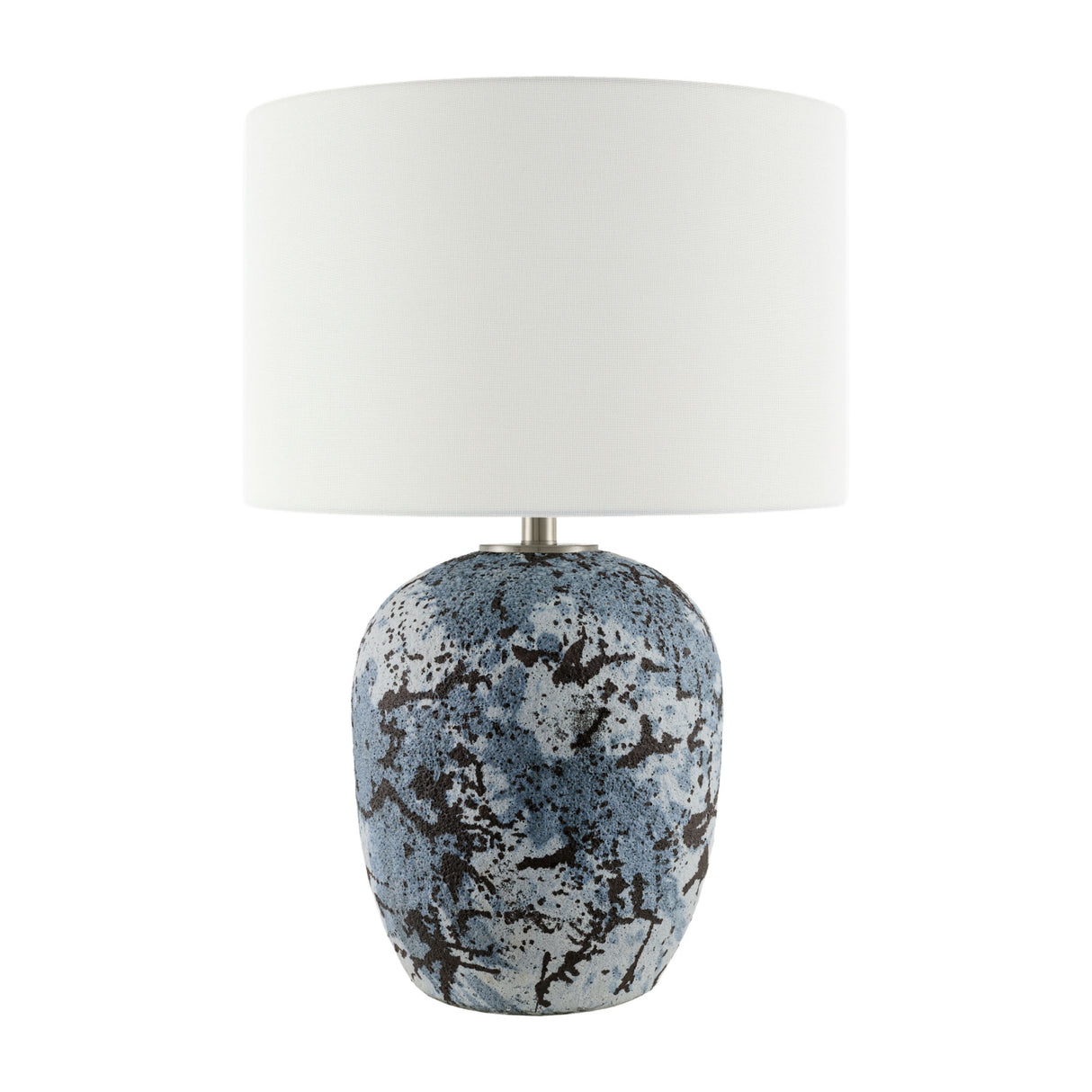 Modern European furniture - Textured Gray Ceramic Table Lamp - www.oroa.com