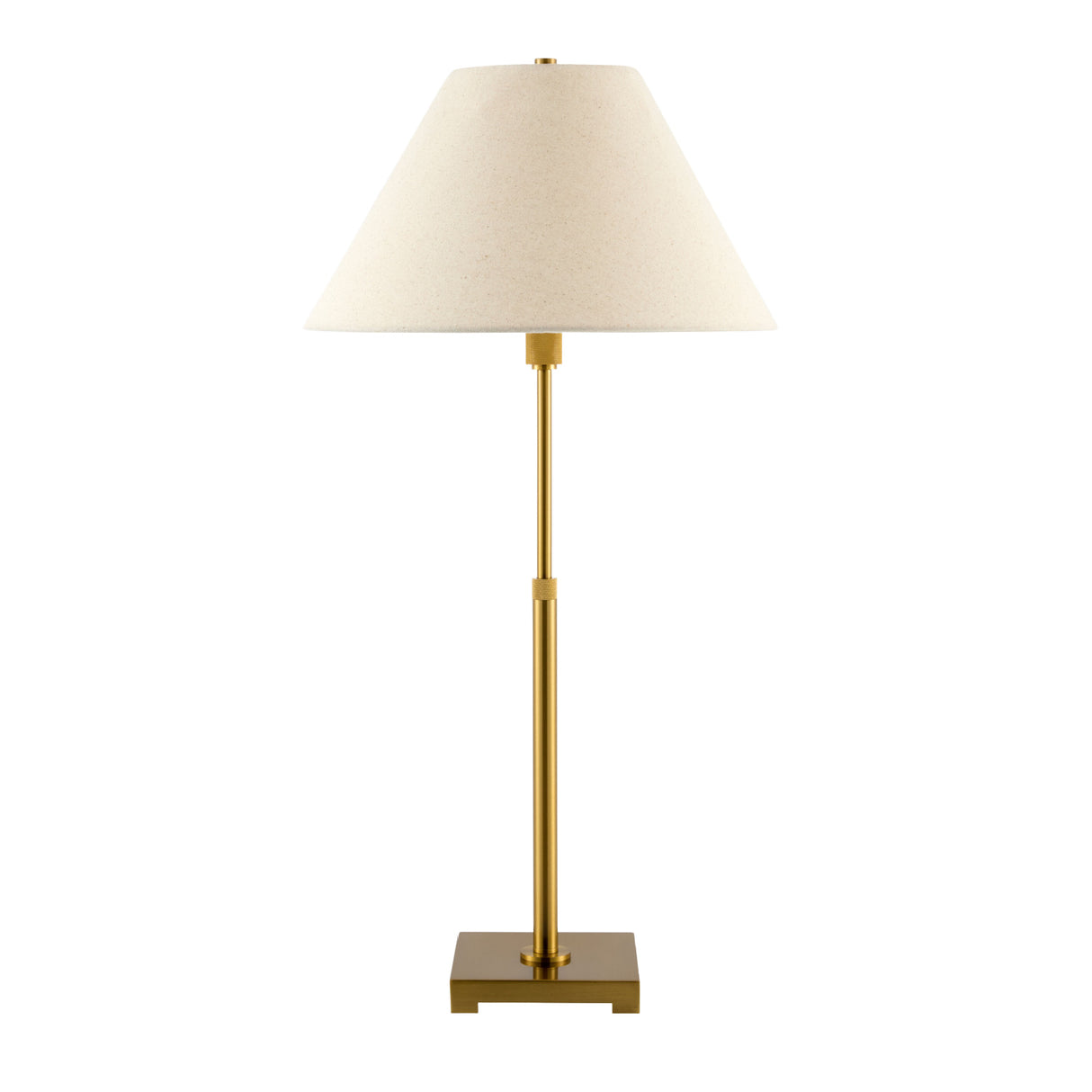 Modern European furniture - White Linen Brass Table Lamp - www.oroa.com | Oroa.com