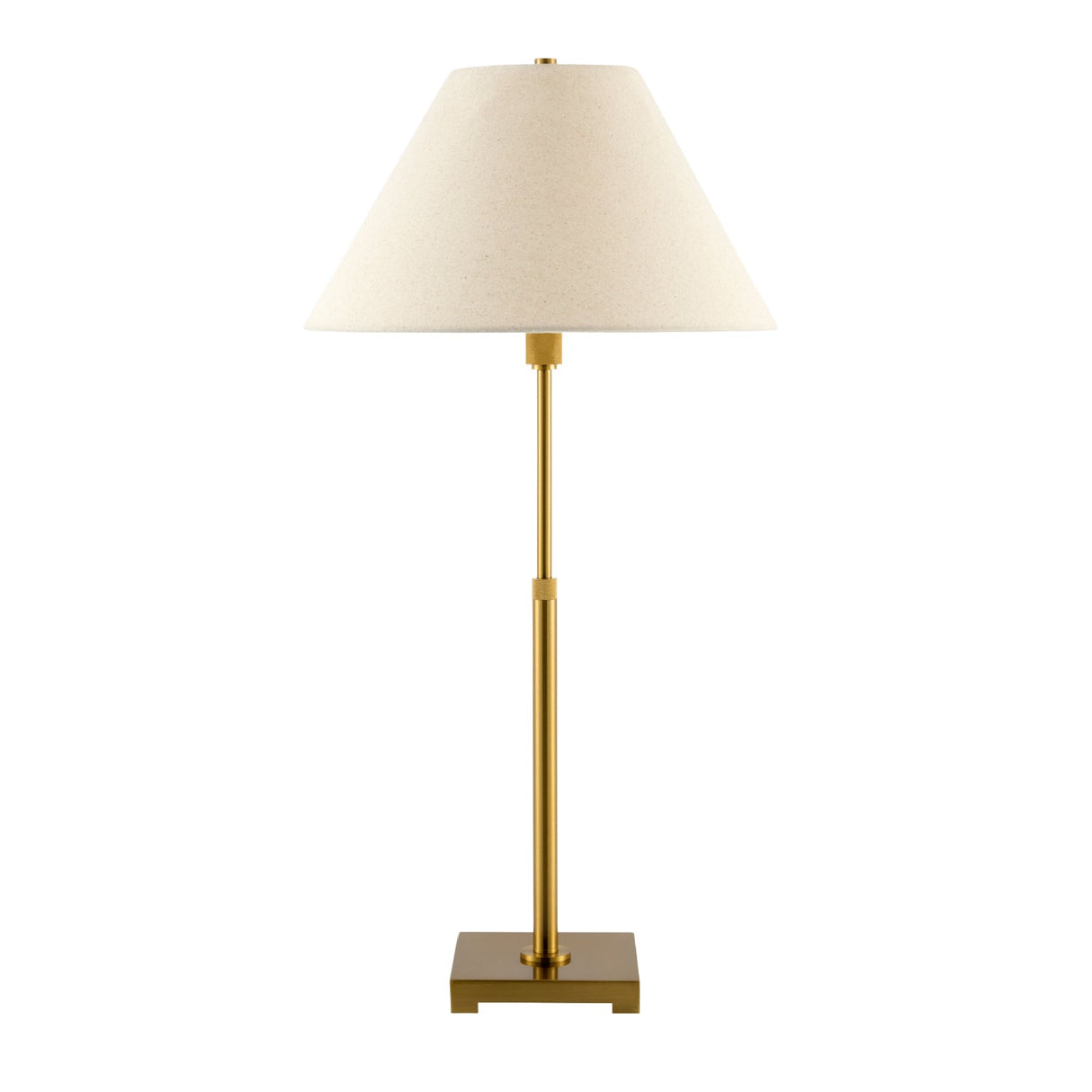Modern European furniture - White Linen Brass Table Lamp - www.oroa.com