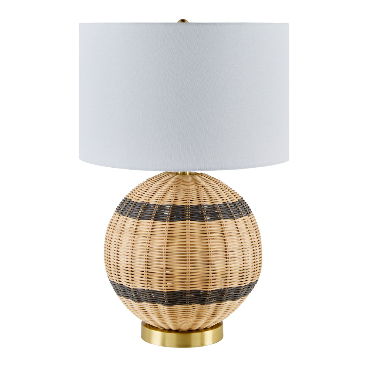 Modern European furniture - Round Rattan Base Table Lamp - www.oroa.com