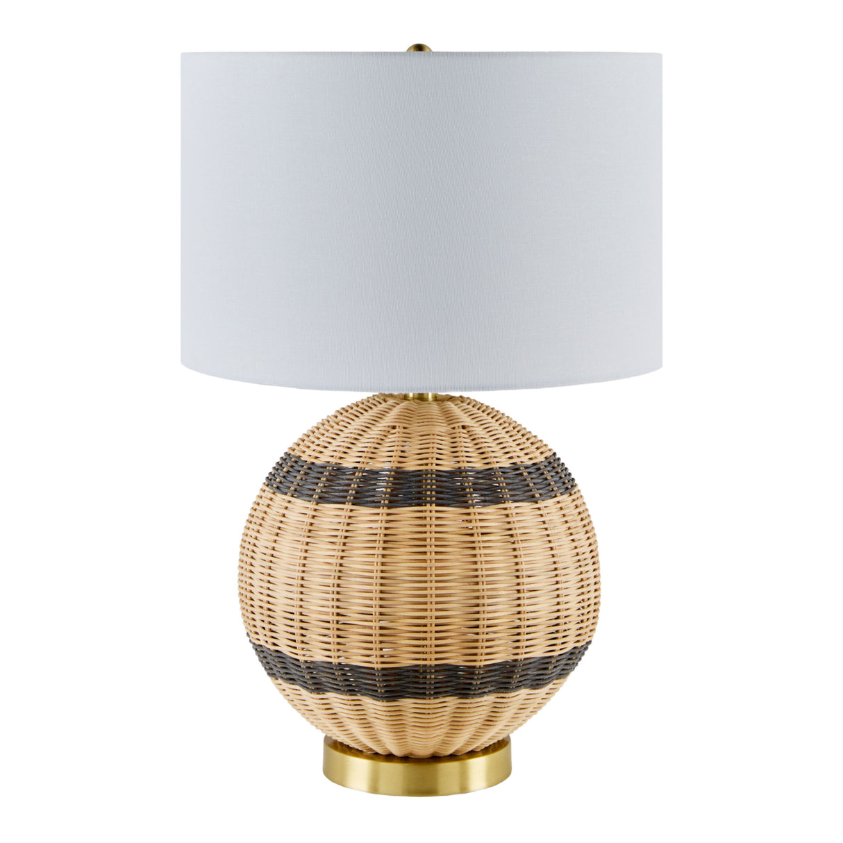 Modern European furniture - Round Rattan Base Table Lamp - www.oroa.com
