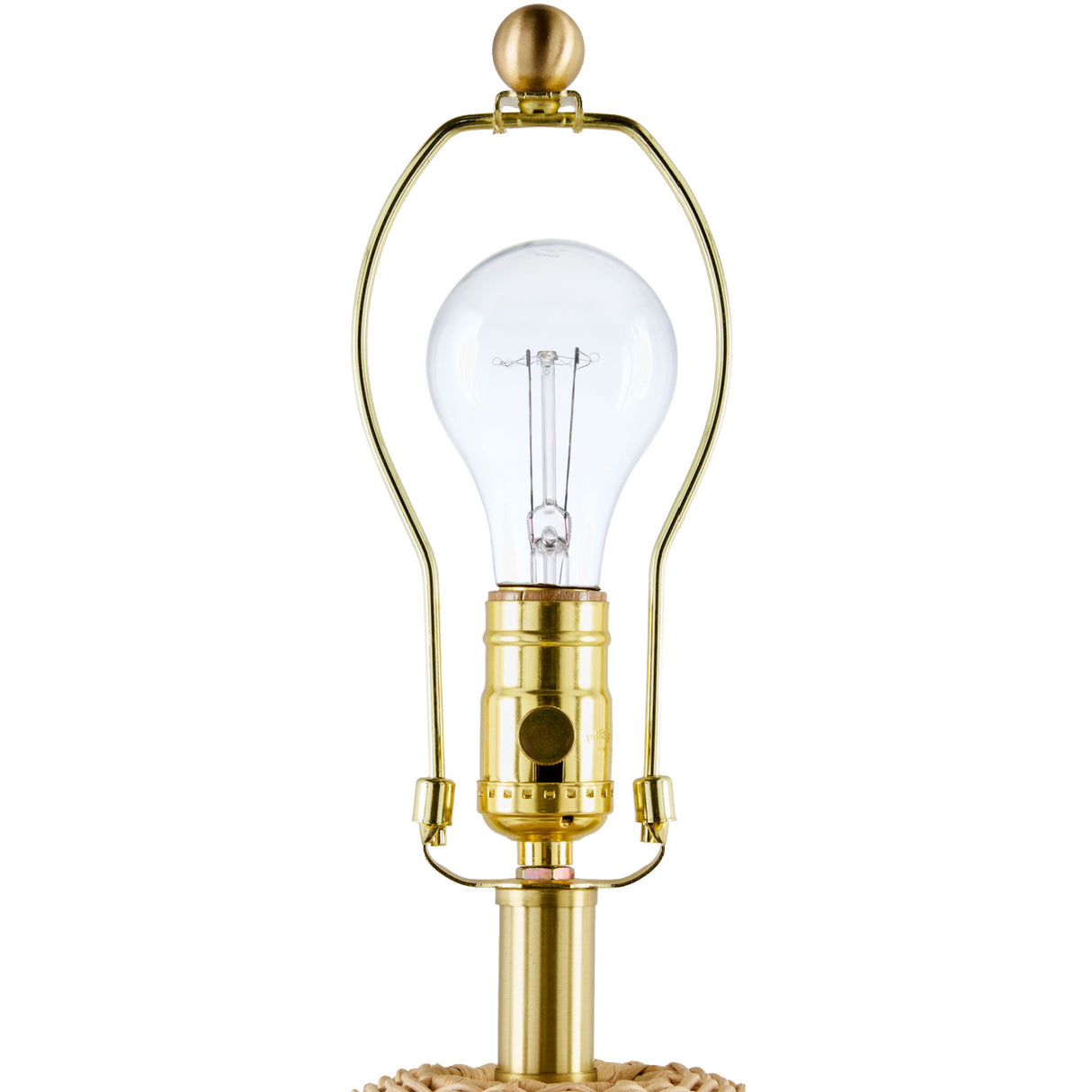 Round Rattan Base Table Lamp | Oroa.com