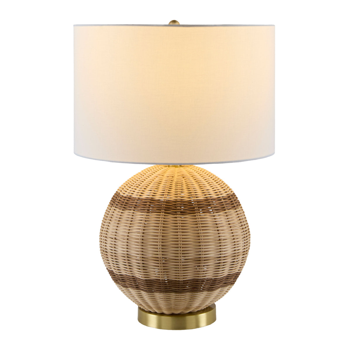 Modern European furniture - Round Rattan Base Table Lamp - www.oroa.com