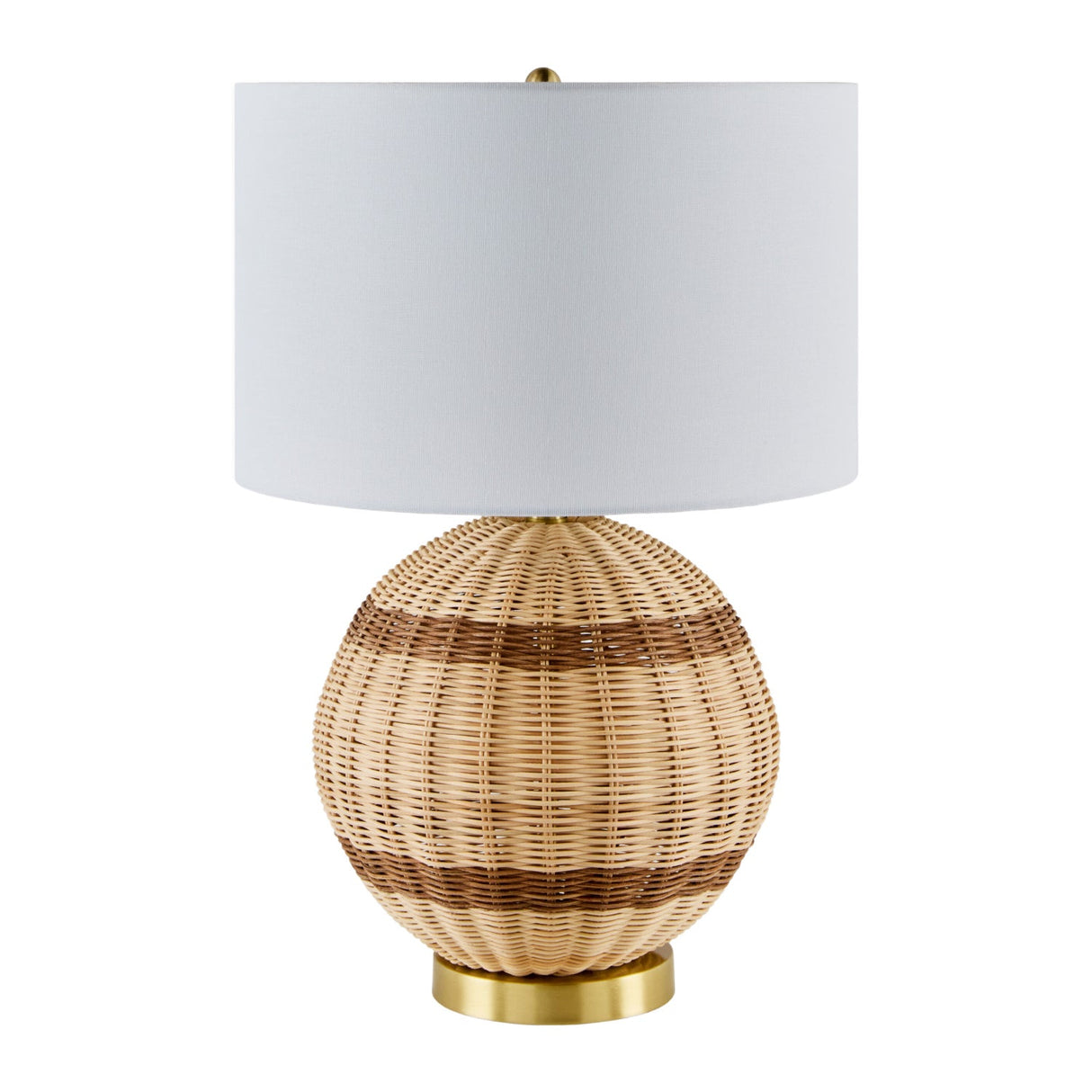 Modern European furniture - Round Rattan Base Table Lamp - www.oroa.com