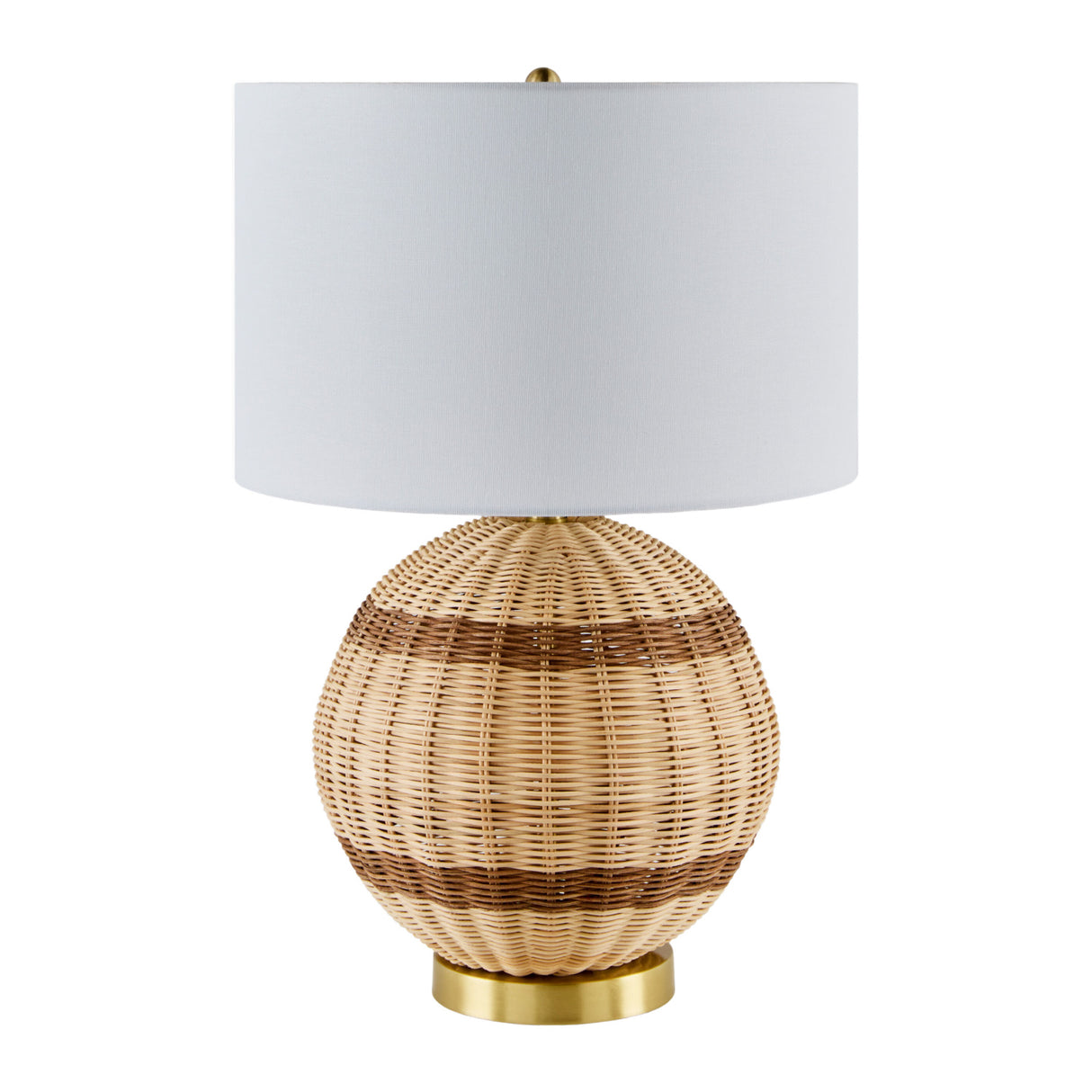 Modern European furniture - Round Rattan Base Table Lamp - www.oroa.com