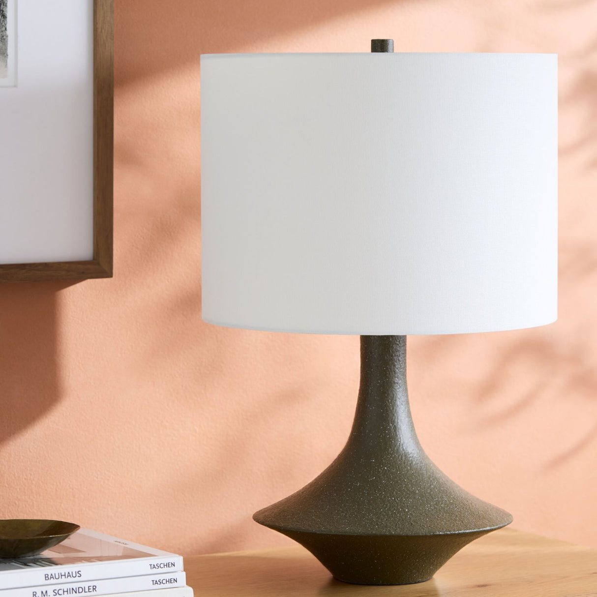 Modern European furniture - Painted Base Linen Table Lamp - www.oroa.com