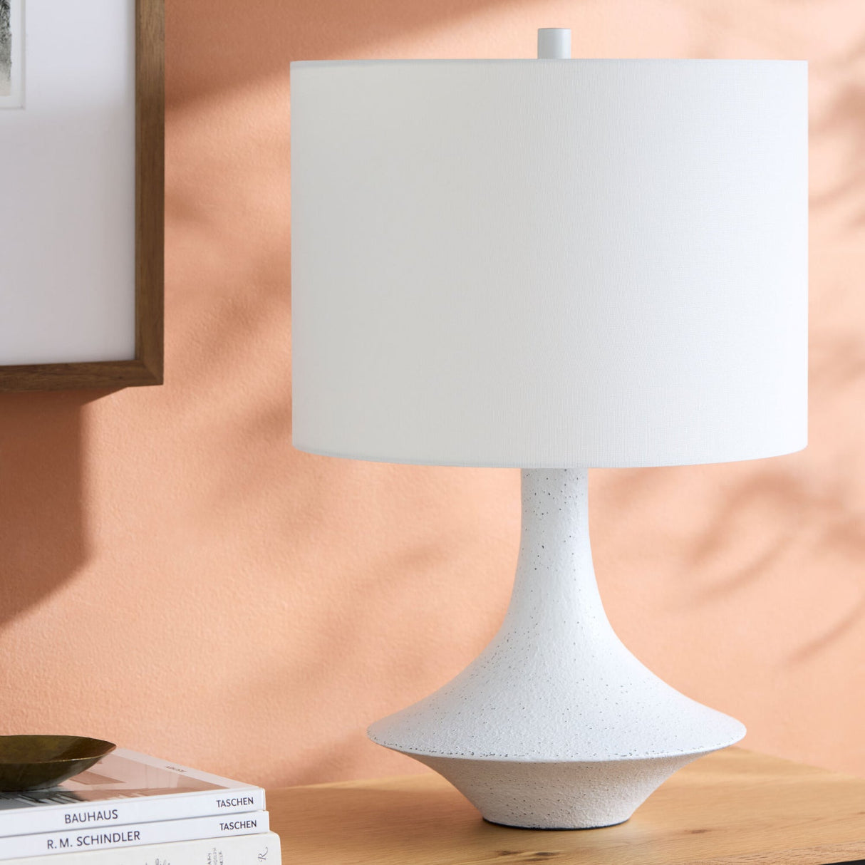 Modern European furniture - Painted Base Linen Table Lamp - www.oroa.com