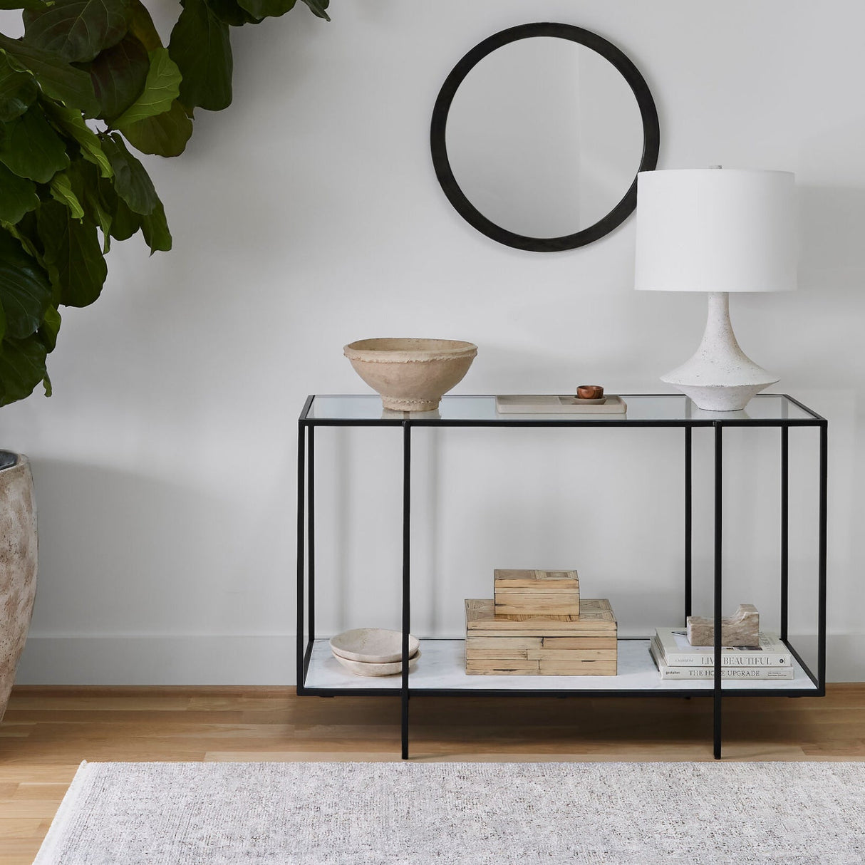 Modern European furniture - White Drum Shade Table Lamp - www.oroa.com