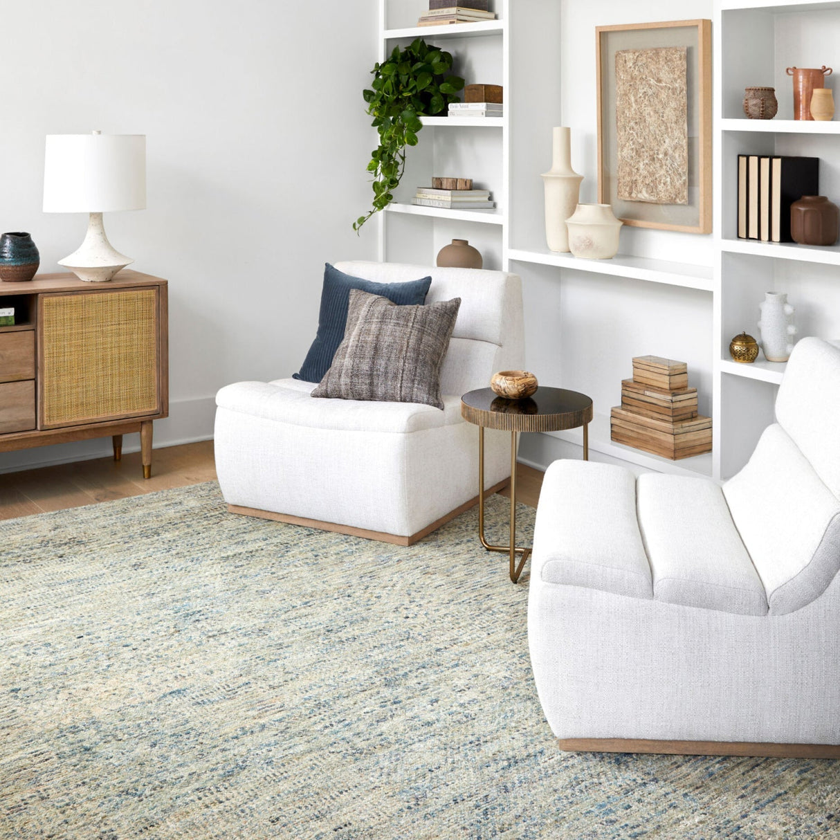 Modern European furniture - White Drum Shade Table Lamp - www.oroa.com