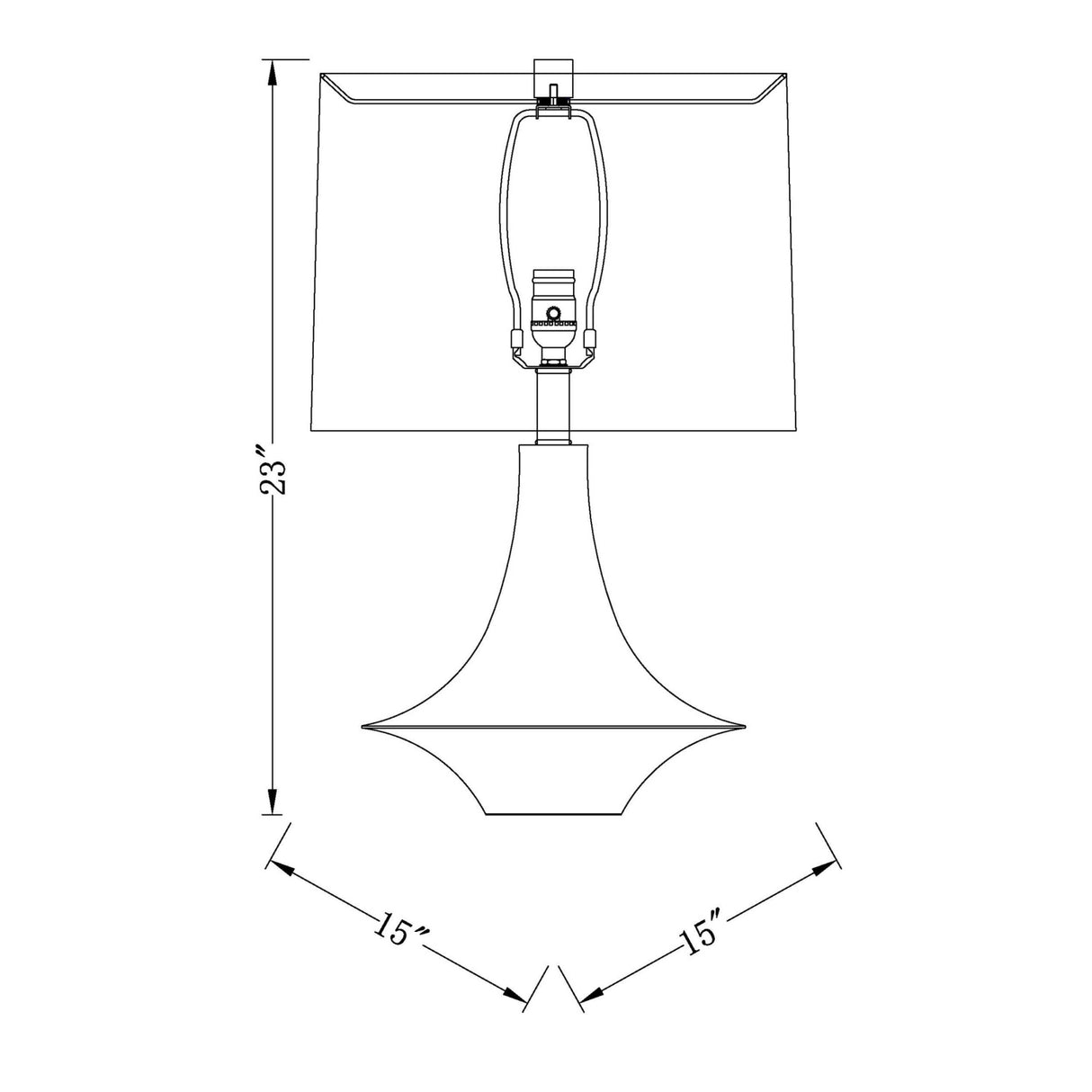 White Drum Shade Table Lamp | Oroa.com