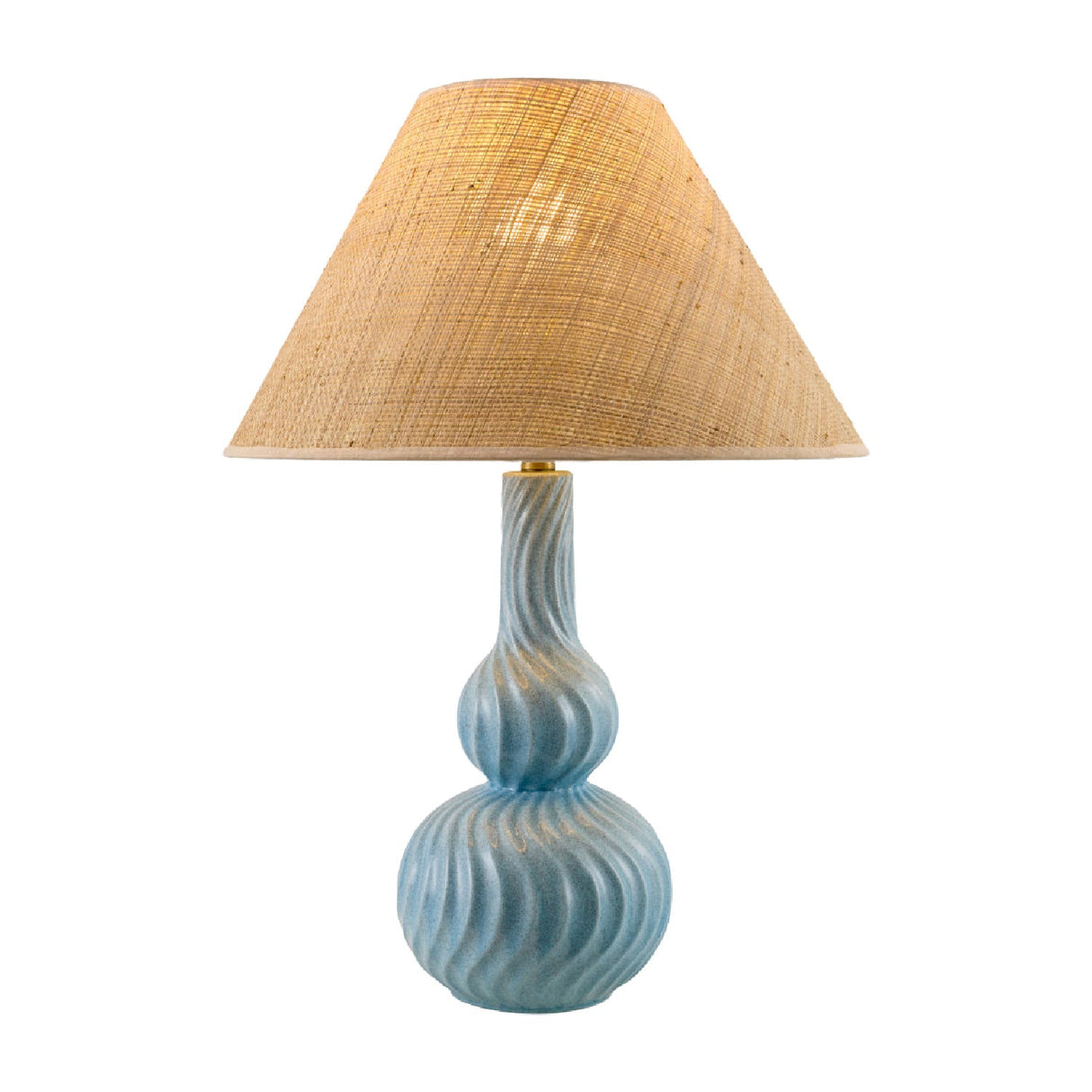 Blue Ceramic Accent Table Lamp – Baska – front view