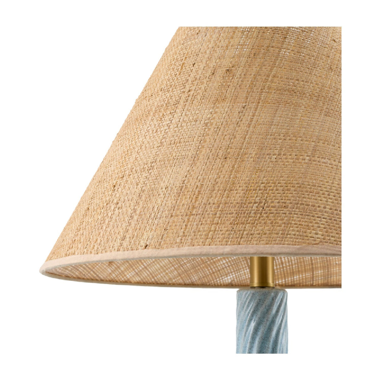 Blue Ceramic Accent Table Lamp – Baska – rear view