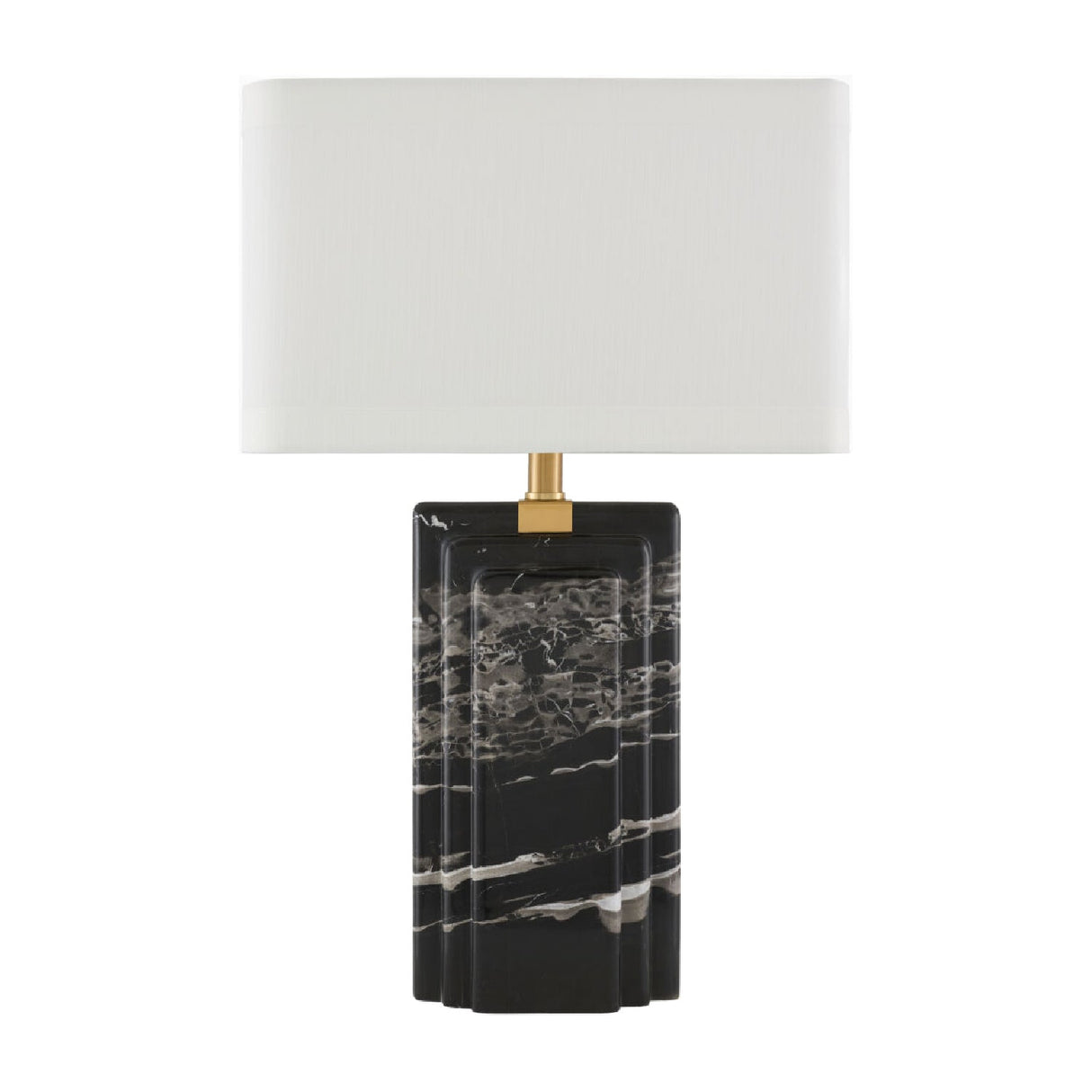 Modern European furniture - Black Marble Accent Table Lamp - www.oroa.com