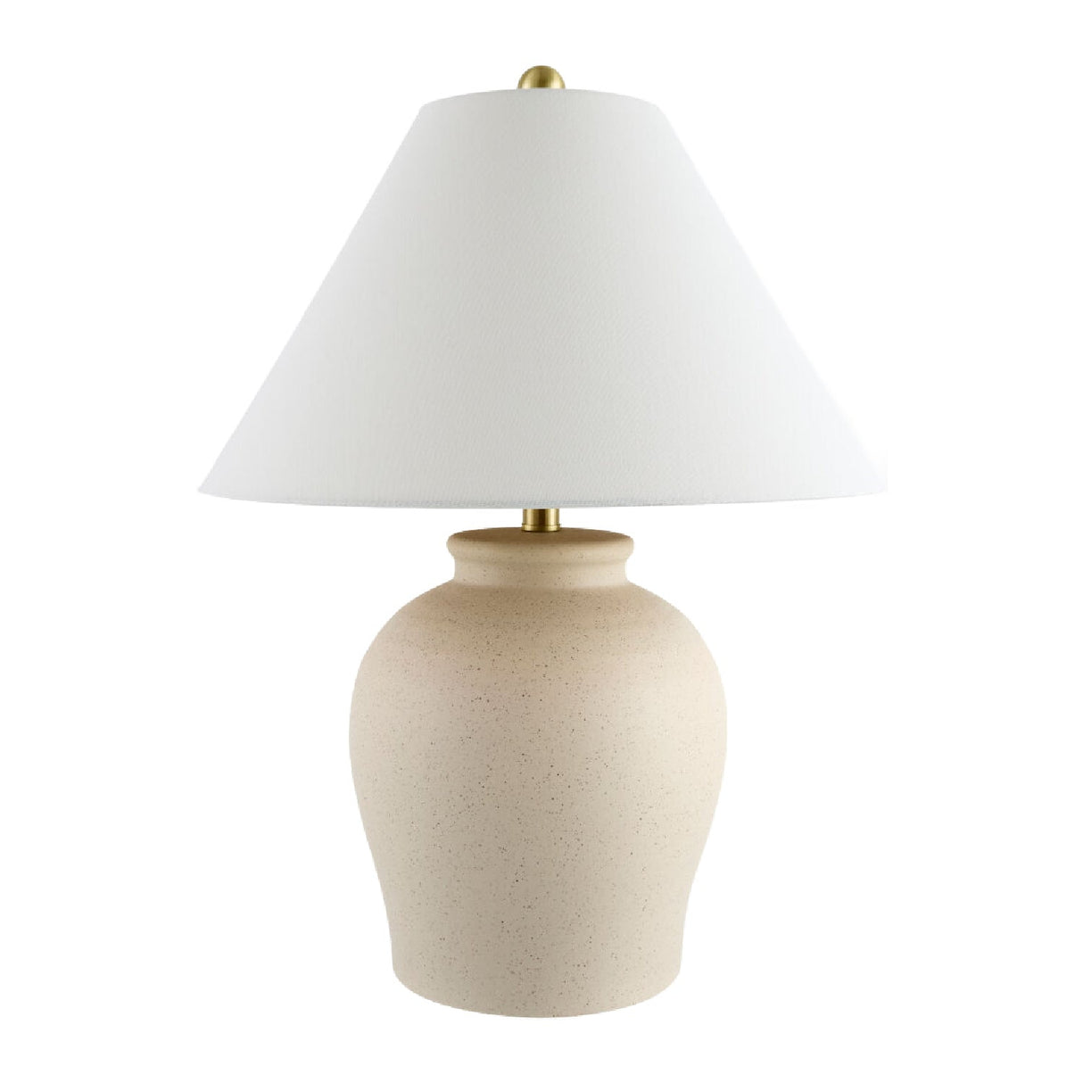 Modern European furniture - Painted Beige Ceramic Table Lamp - www.oroa.com