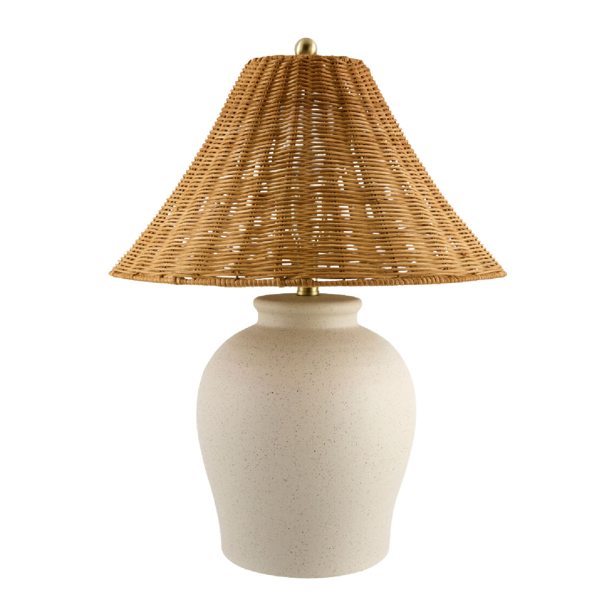 Painted Beige Ceramic Table Lamp | Oroa.com
