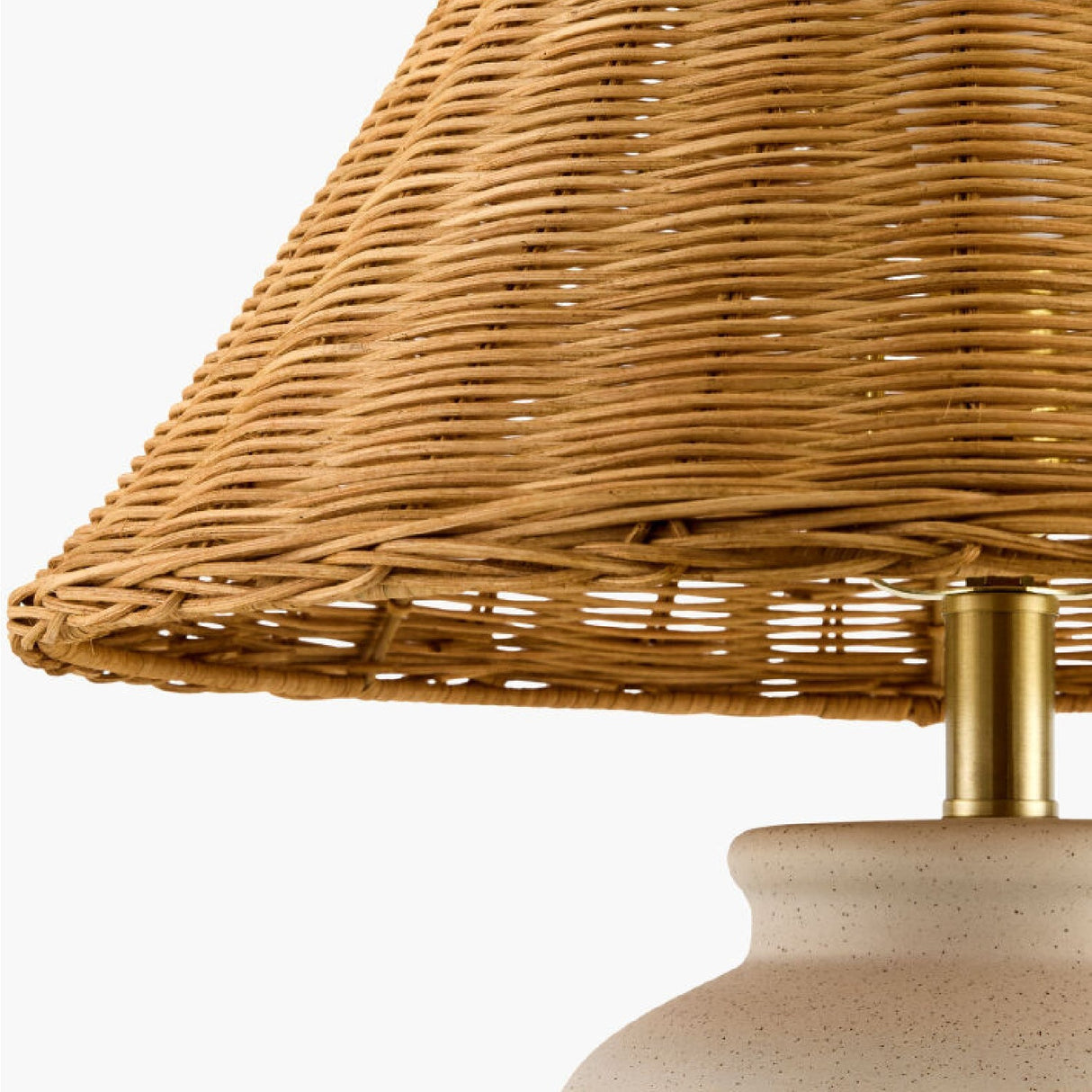 Modern European furniture - Painted Beige Ceramic Table Lamp - www.oroa.com