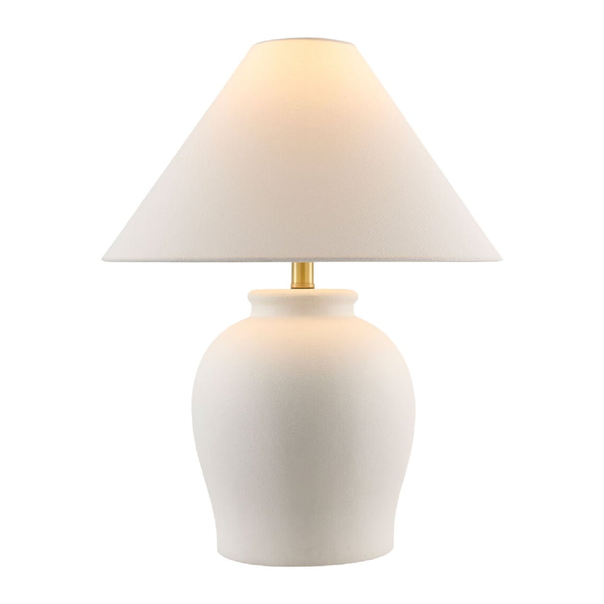 Modern European furniture - Ceramic White Linen Table Lamp - www.oroa.com