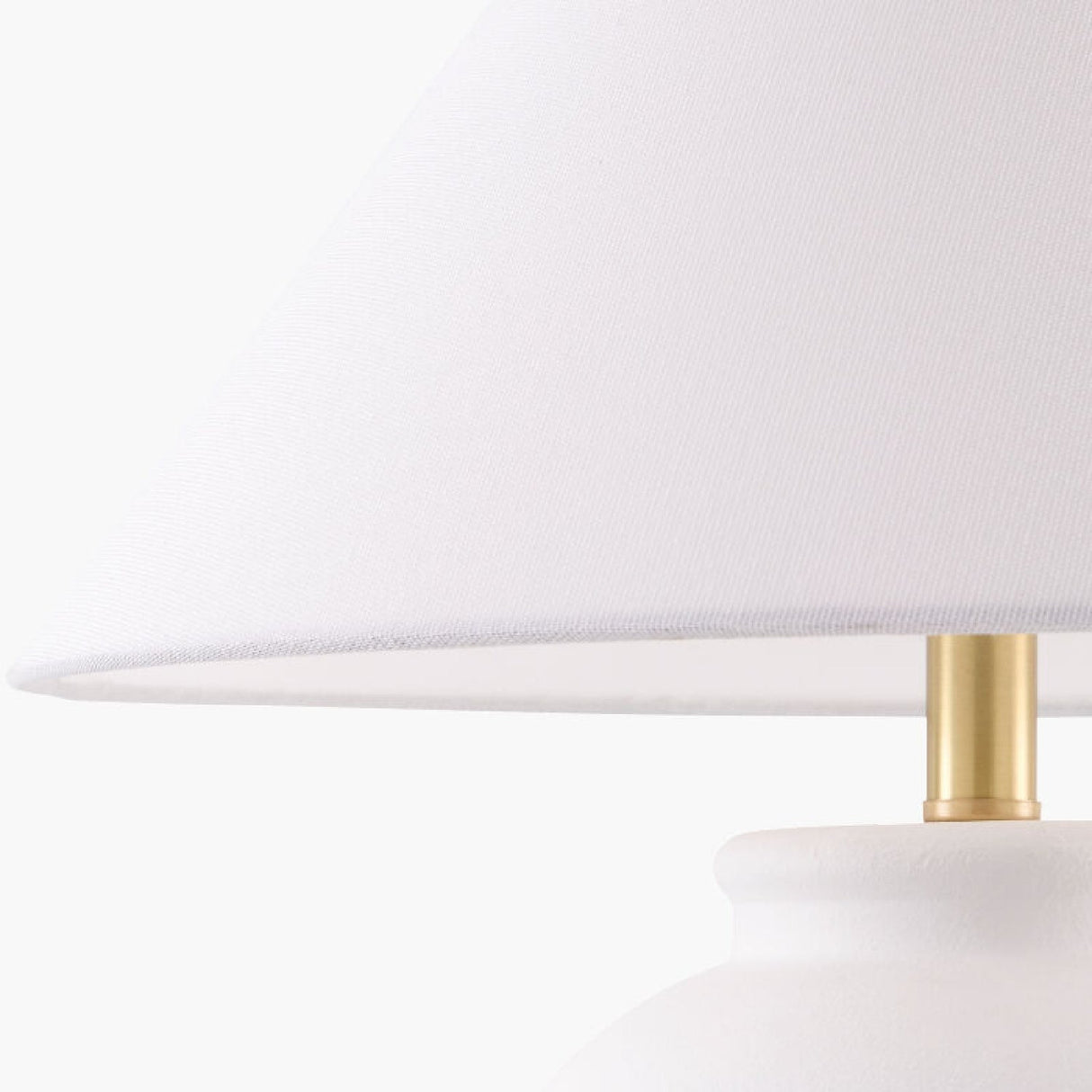 Modern European furniture - Ceramic White Linen Table Lamp - www.oroa.com