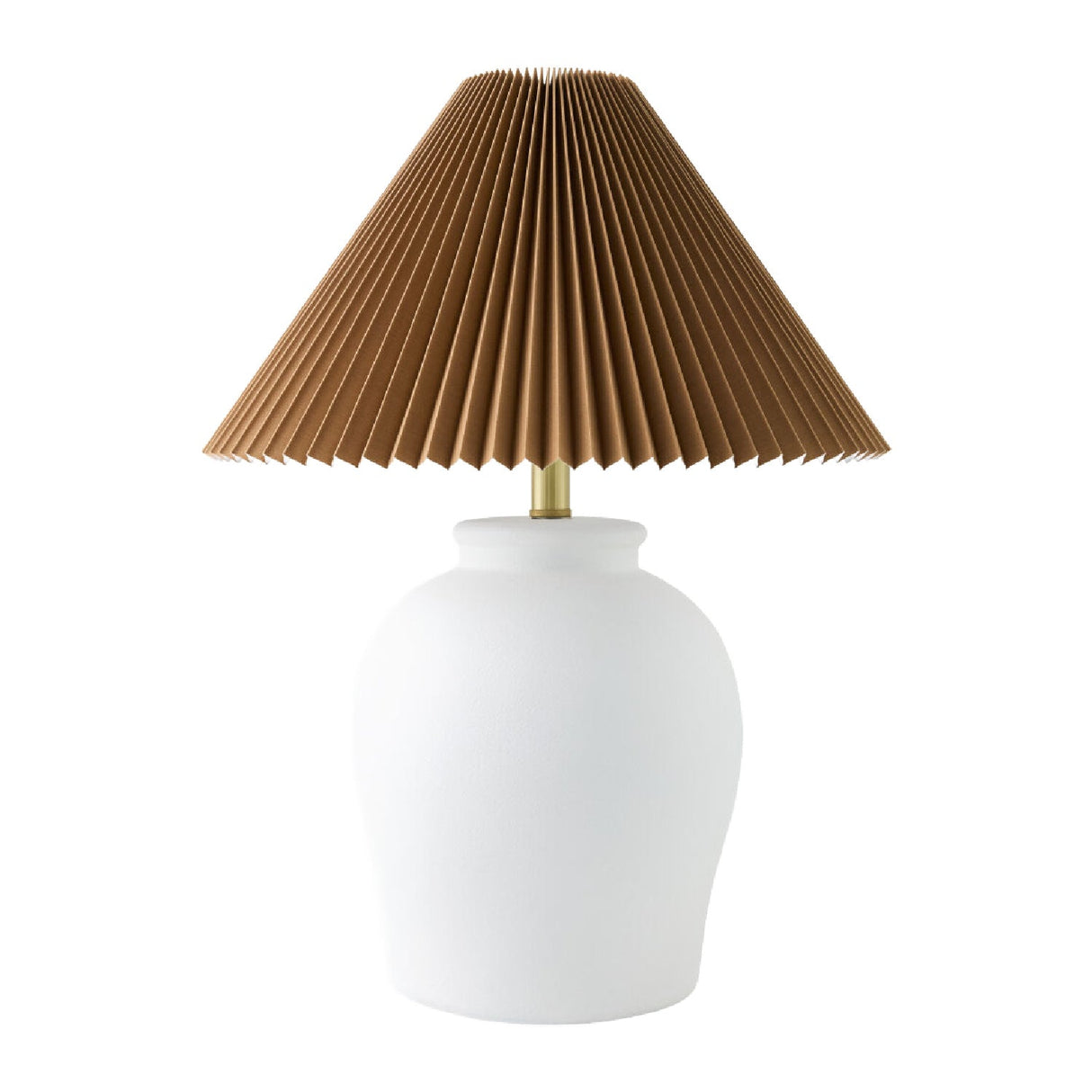 Modern European furniture - Brown Pleated Linen Table Lamp - www.oroa.com