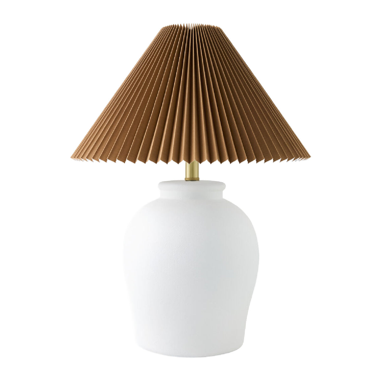 Brown Pleated Linen Table Lamp | Oroa.com