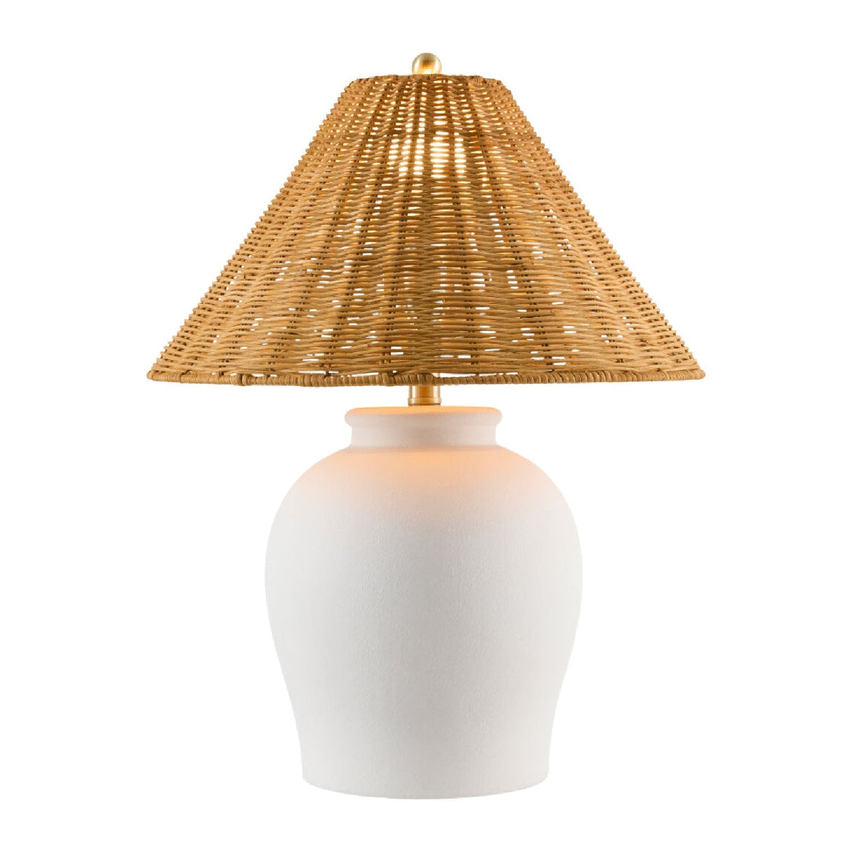 Modern European furniture - Rattan Empire Shade Table Lamp - www.oroa.com