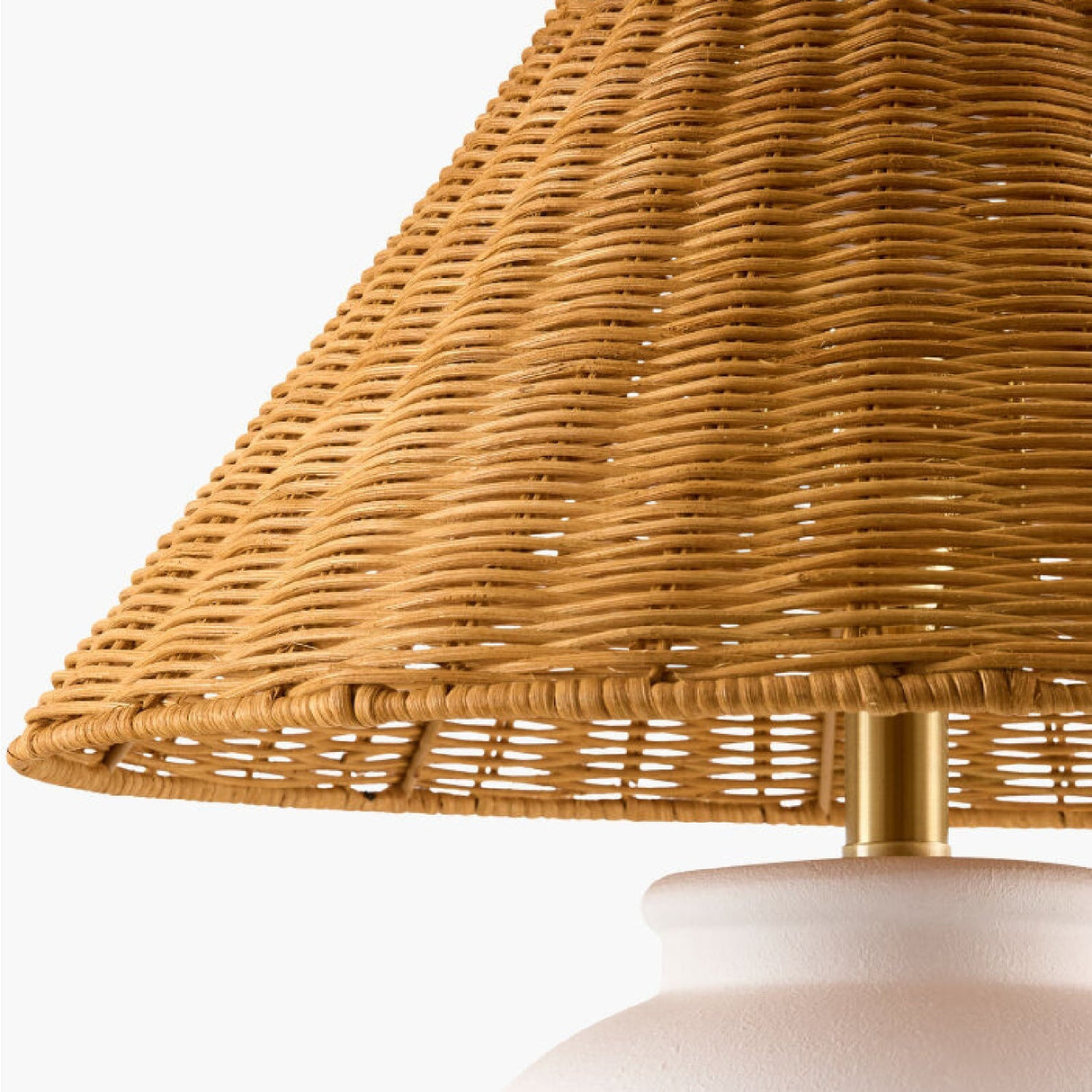 Modern European furniture - Rattan Empire Shade Table Lamp - www.oroa.com