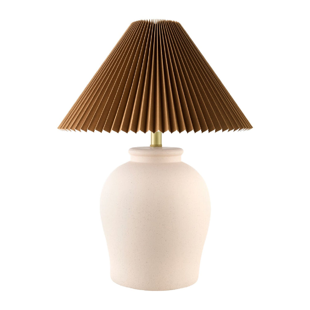 Modern European furniture - Brown Pleated Linen Table Lamp - www.oroa.com