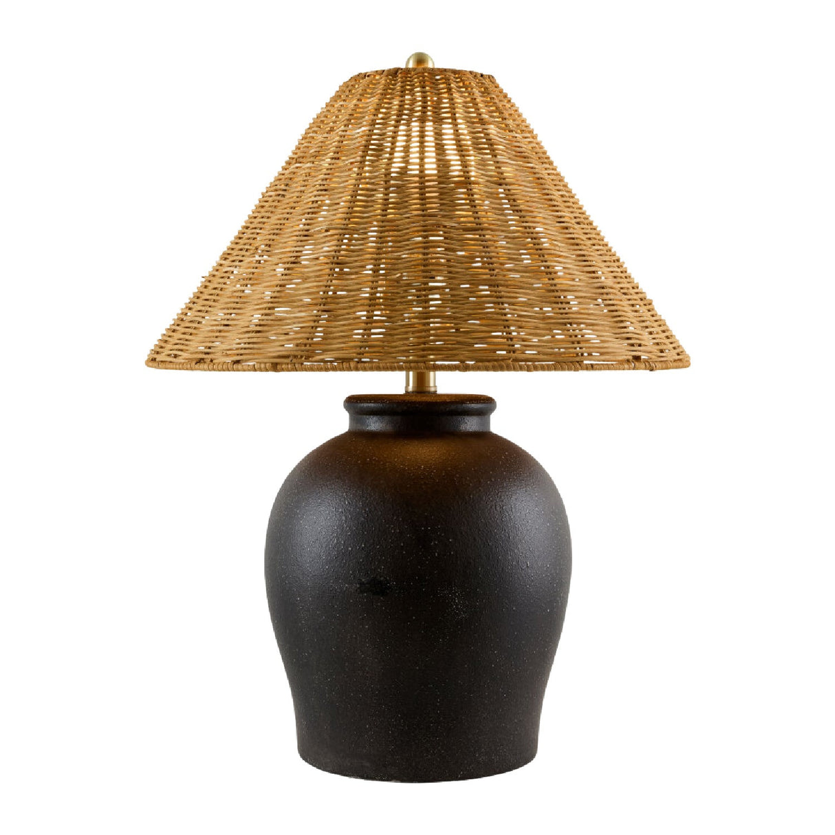 Modern European furniture - Rattan Empire Shade Table Lamp - www.oroa.com