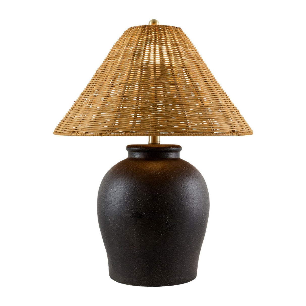 Modern European furniture - Rattan Empire Shade Table Lamp - www.oroa.com