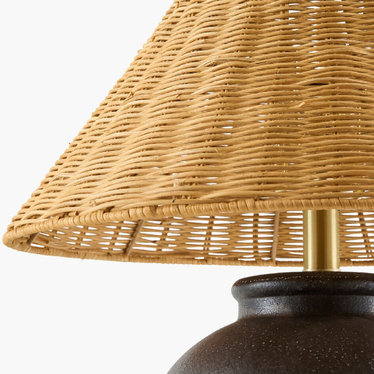 Modern European furniture - Rattan Empire Shade Table Lamp - www.oroa.com