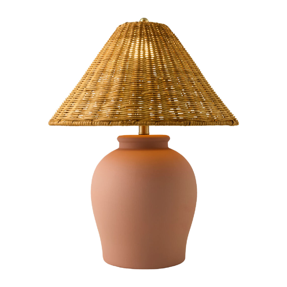 Modern European furniture - Rattan Empire Shade Table Lamp - www.oroa.com