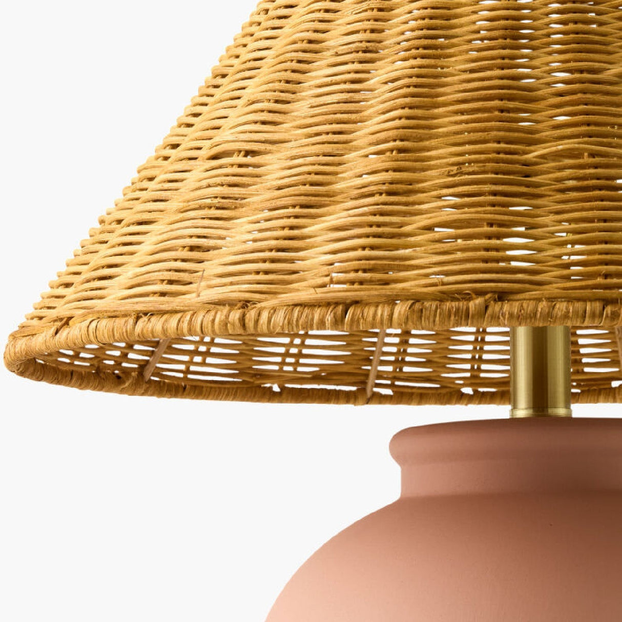 Modern European furniture - Rattan Empire Shade Table Lamp - www.oroa.com