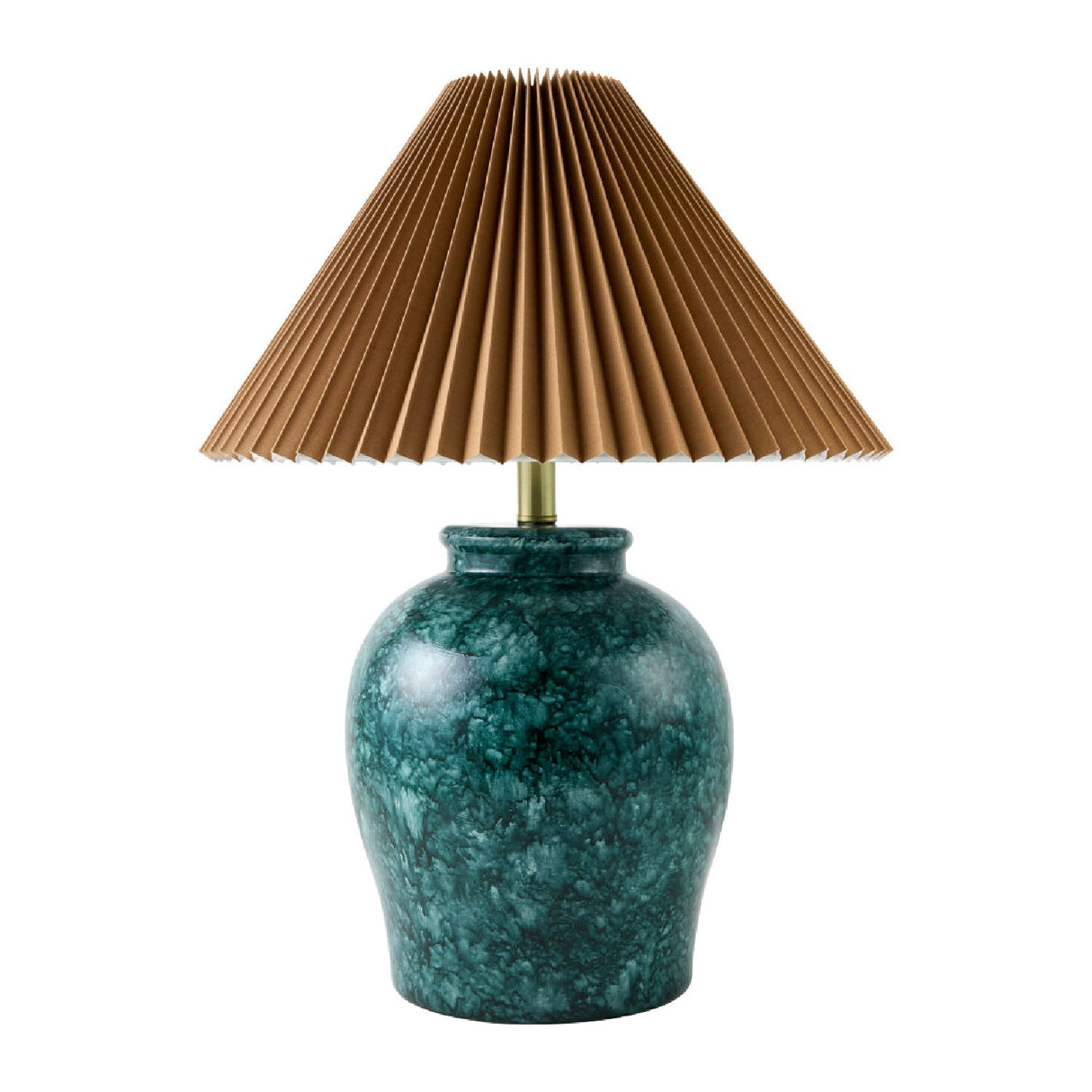 Modern European furniture - Brown Pleated Linen Table Lamp - www.oroa.com