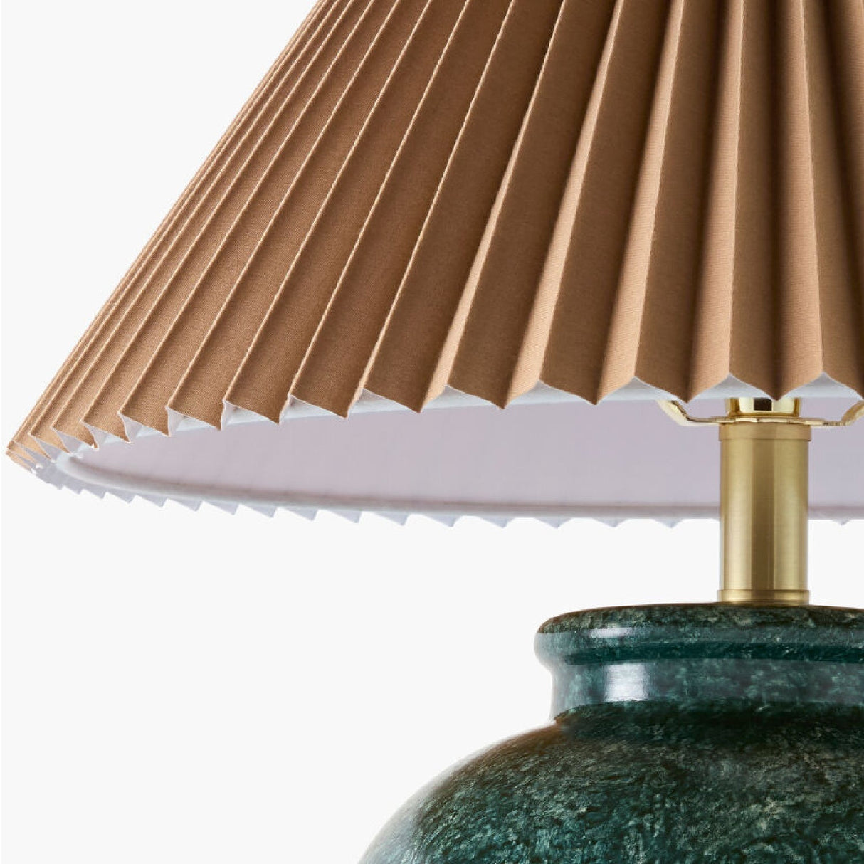Modern European furniture - Brown Pleated Linen Table Lamp - www.oroa.com