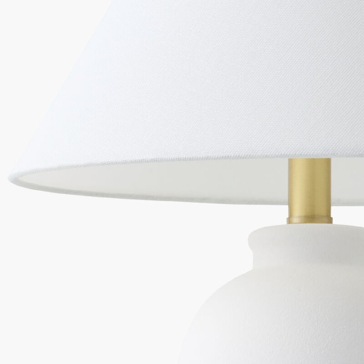 Modern European furniture - White Linen Empire Table Lamp - www.oroa.com