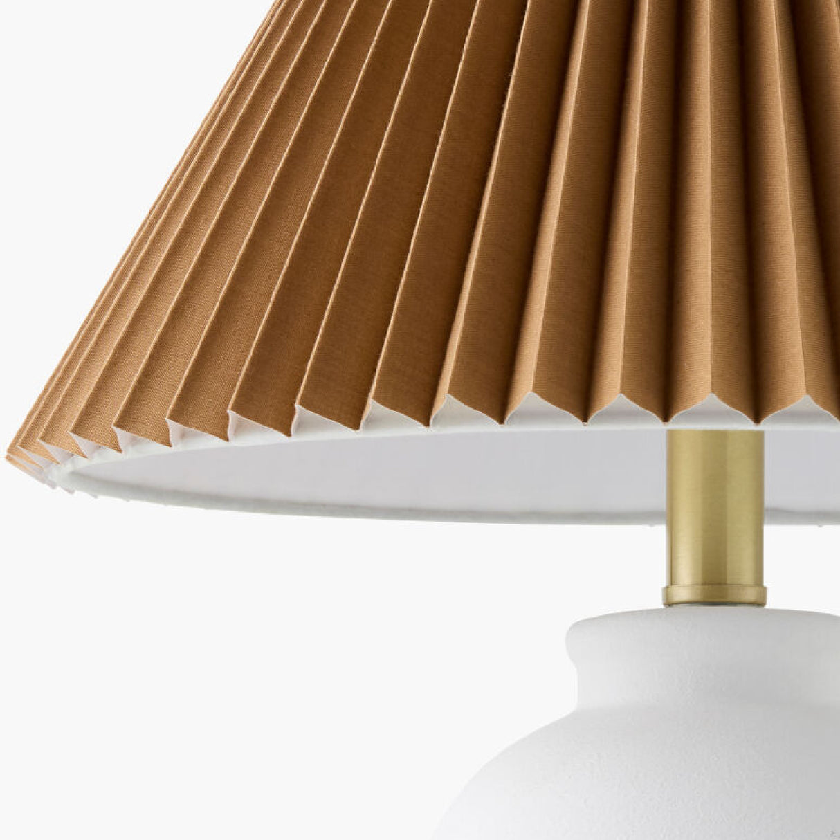 Modern European furniture - Brown Linen Pleated Table Lamp - www.oroa.com