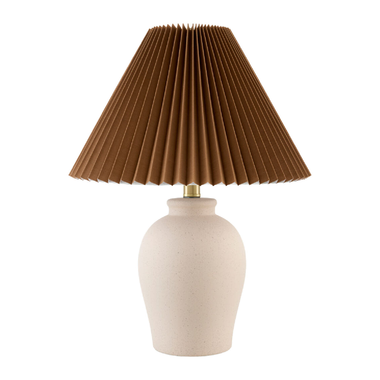 Modern European furniture - Brown Linen Pleated Table Lamp - www.oroa.com