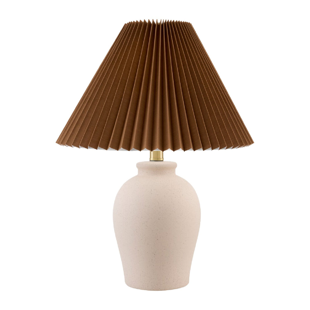 Modern European furniture - Brown Linen Pleated Table Lamp - www.oroa.com