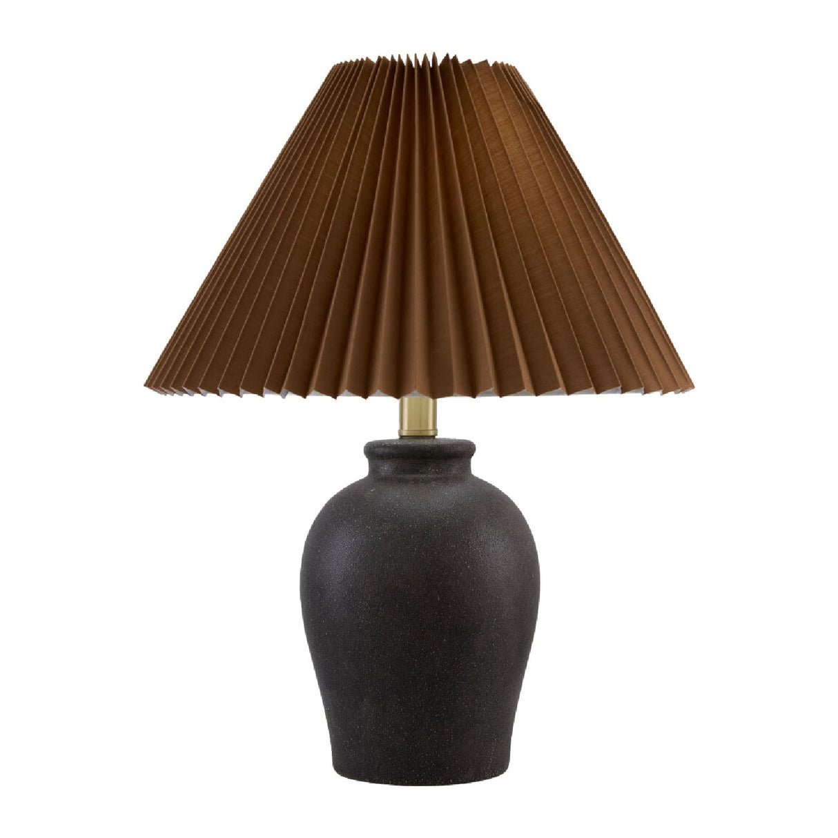 Modern European furniture - Brown Linen Pleated Table Lamp - www.oroa.com