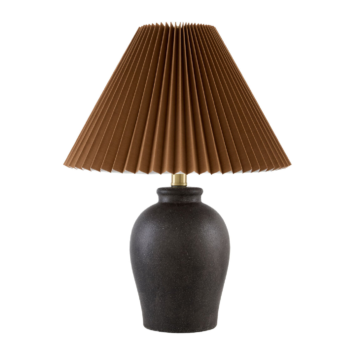 Modern European furniture - Brown Linen Pleated Table Lamp - www.oroa.com